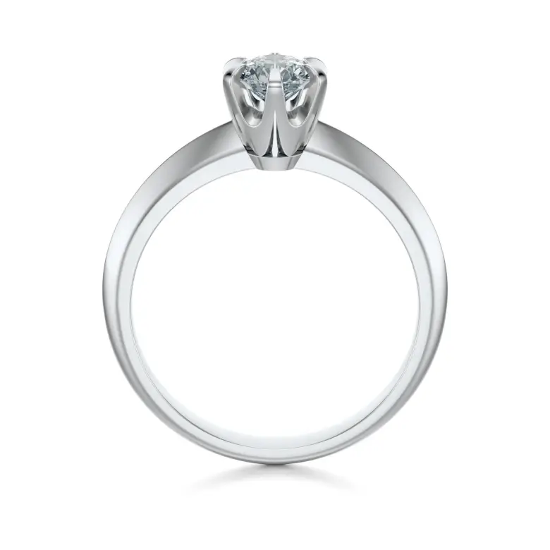 Pierścionek z białego złota z diamentem